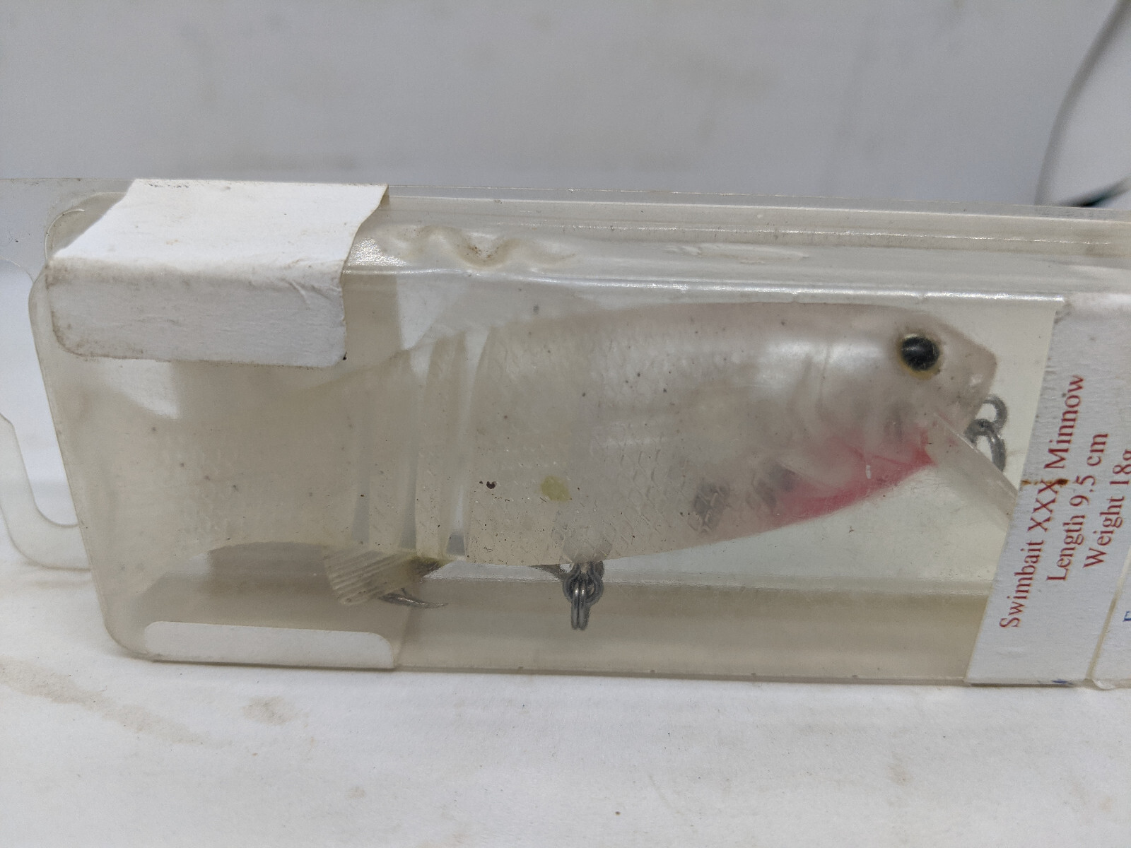 Sure Bite Lures XXX Swimbait. White, Soft Body, Bay City MI. USA, Rare. 9.5 cm. - Image 3