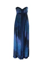 Laundry By Shelli Segal Blue Strapless Chiffon Dress 2