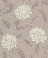 Rasch Tapete 886825 Floral Taupe Creme Mocca Texturierte BlüTen Vliestapete
