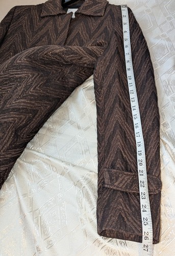 New COSTUME NATIONAL BROCADE LONG WOMEN’S COAT US 8 10 46 MADE IN ITALY - Picture 5 of 14