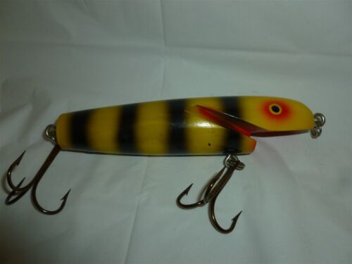  Vintage 6 Inch  Unbranded Large Wood Muskie Fishing Lure  Lot 1-576 - 第 1/10 張圖片