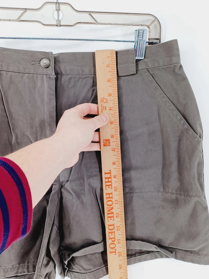 Pantalones Cortos de Golf IZOD Mujer 16 Gris 100% Algodón Bolsillos de tiro alto Foto 3 de 4