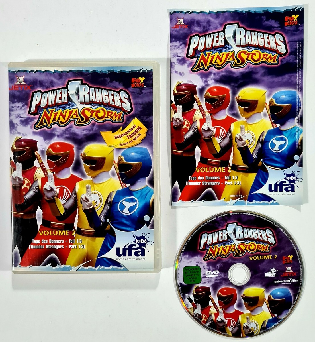 DVD Jetix POWER RANGERS NINJA STORM 2 German Original Box