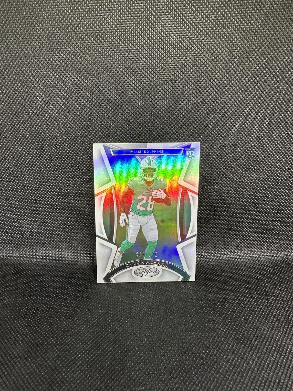 2023 Panini Certified De’Von Achane Rookies Mirror #160 Miami Dolphins /325