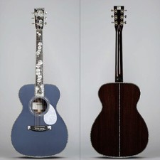 All Solid Wood AAAAA Spruce Rosewood OM45A Acoustic Guitar Abalone Inlays