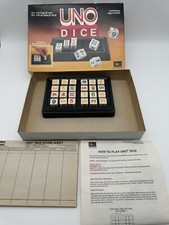 UNO Dice Game Board Games Vintage 1987 W/ Score Sheets