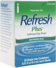 Medique Refresh Plus Lubricant Eye Drops, 30 Single-Use Vials