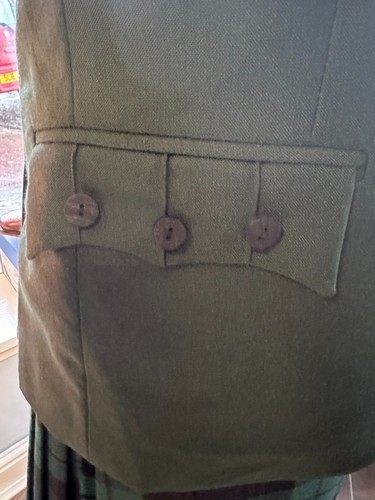 Scottish Argyle Kilt Jacket & Waistcoat, Bottle GREEN Crail Style 36"-56" Chest - Picture 4 of 8