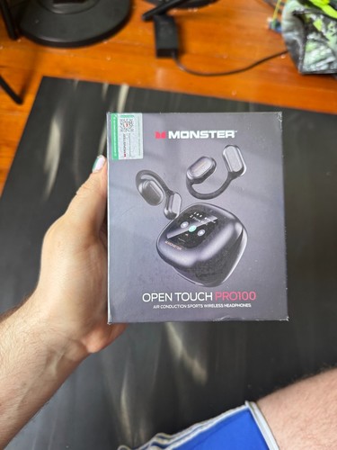 Monster Open Touch Pro 100, Open Ear Headphones Touch Screen Earbuds, Bluetooth