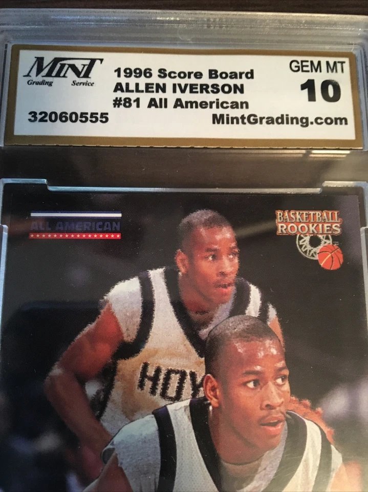 1996 Score Board Allen Iverson #81 All American GEM-MT10 - Image 3 of 4