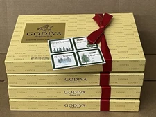 4x Godiva Belgium Goldmark Assorted Chocolate Creations Gift Box & Tags  11.3oz