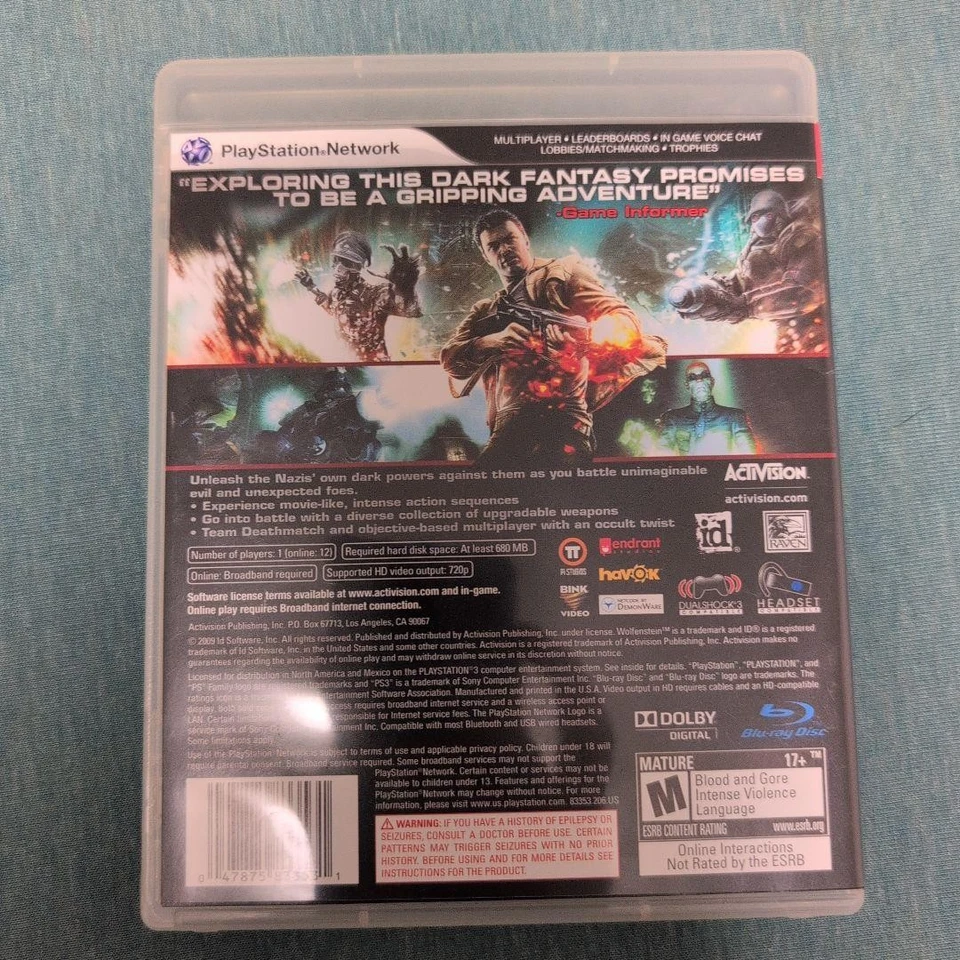 Wolfenstein 2009 Edición Importación Norteamérica Playstation3 PS3 Foto 2 de 4