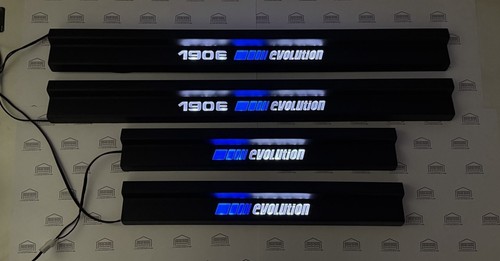 Mercedes Benz W201 190E Evolution LED door sills scuff plates - Picture 5 of 5