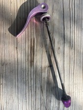 Spiedino Salsa Titanio Senza Logo Sgancio Rapido Posteriore QR Viola Anodizzato Vintage MTB