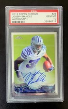 Joseph Randle 2013 Topps Chrome Rookie Autograph Auto Card /600 #29 PSA 10. rookie card picture