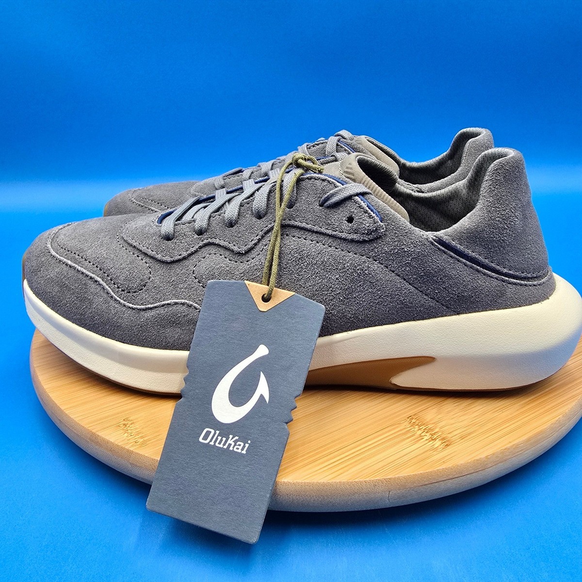 Olukai Men\'s Koheo Sneakers Suede Charcoal‎ / Charcoal Size 11 Casual Dress NWOB Olukai Koheo Charcoal Grey Suede Men main image 4