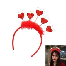 Love Heart Hairband Valentines Hairhoop Women Girl Birthday Party Props Headwear