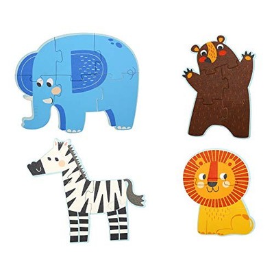 Learning Curve My First Puzzle Four Animal Set for Kids, Multi