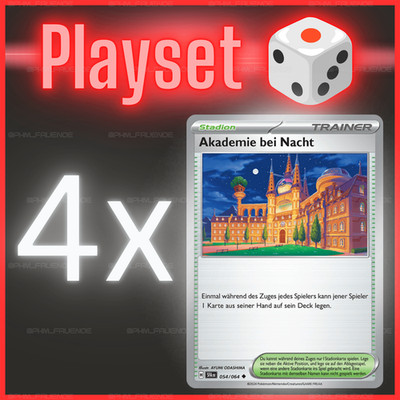 4x Akademie bei Nacht 054/064 SFA  NM  Deutsch  Playset