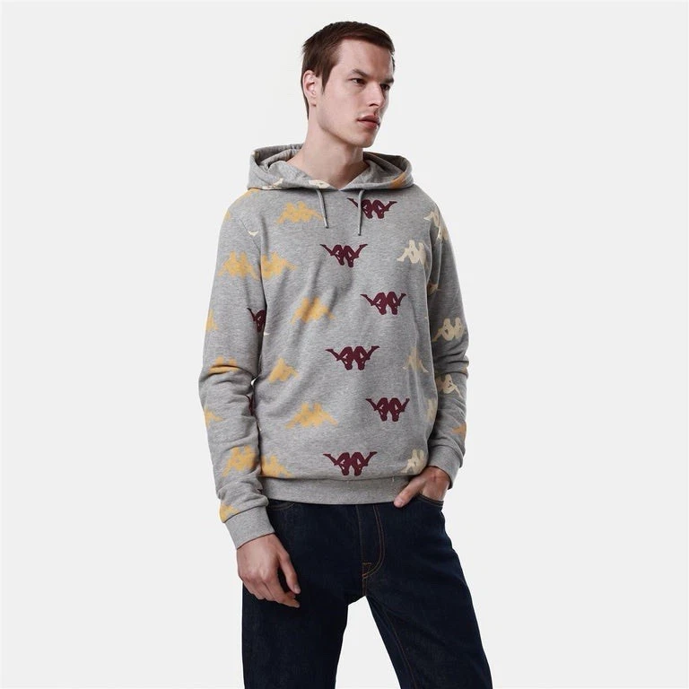 Kappa Authentic Fancy Men's Pullover Hoodie Sweatshirt 351261W NWT M Gray AOP - Image 2 of 4