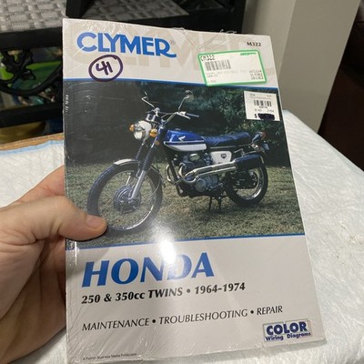 Clymer M322 Honda Motorcycles Repair Manual 250 & 350 Twins 1964 - 1974 BK41