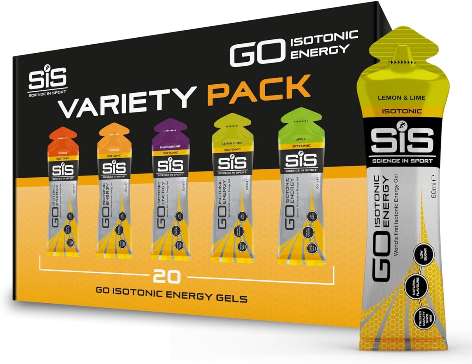 Science in Sport GO Gel Energetico Isotonico 20 Pack | 60ml Vegano