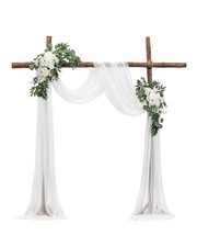 Artificial Wedding Arch Flowers Kit White Wedding Arch Flowers Drapes Kit
