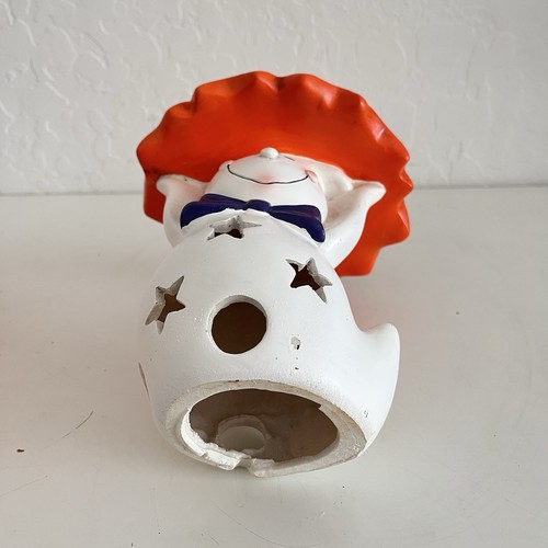 Gerson Halloween Ceramic Ghost In Pumpkin Bowl with Smoke Effect & Lights w/ Box - Picture 10 of 20