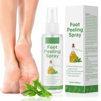 Foot Peeling Spray, Tea Tree Foot Exfoliator Spray, Vegan Botanicals, Moistur...