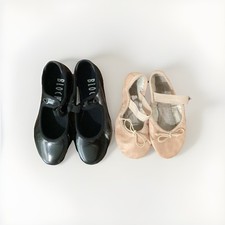 Bloch Dansoft Leather Little Girl Ballet shoes Size 8 Bloch Tap Shoes Size 9
