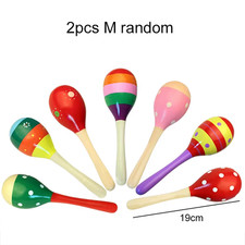 2Pcs Sand Hammers Wooden 2 Sizes Available Musical Instrument Shake Instruments