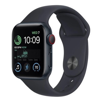  Apple Watch SE 2022 4G 44mm GPS + Cellular Sportarmband Mitternacht WIE NEU