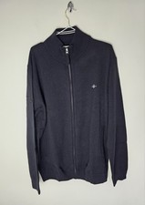 Gant Black superfine lambswool zip cardigan Size XXL