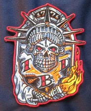 MORALE PATCH TBD STATUE OF LIBERTY SKULL 1776 & DECAL 5 1/2" HOOK & LOOP LIMITED