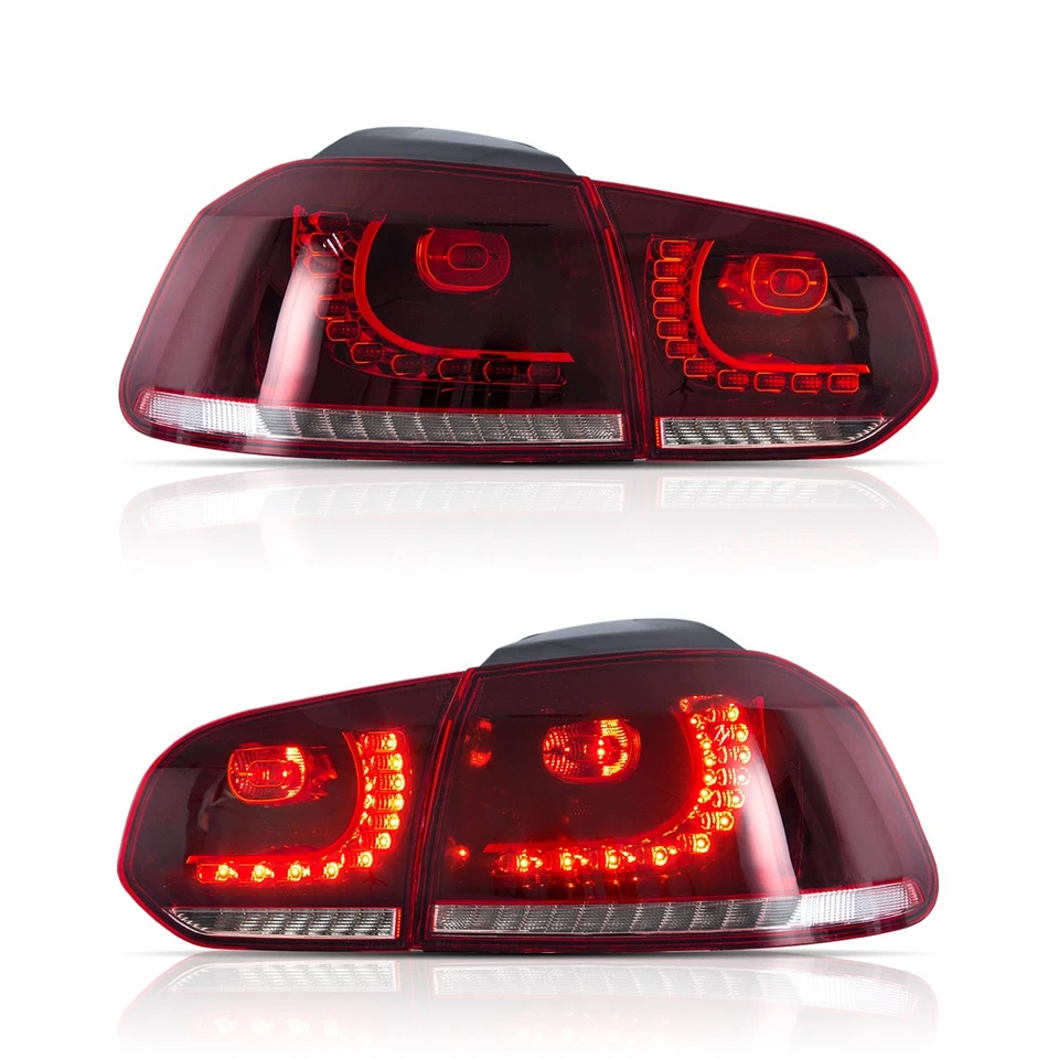Luces traseras LED rojas con secuencial para VW Volkswagen Golf 6 MK6 11-14 Foto 3 de 4