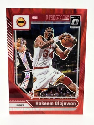 Panini Donruss Optic 24-25 Red Raywave Prizm #249 Hakeem Olajuwon /149 Rockets