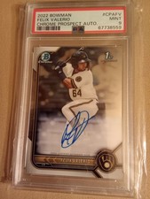 2022 Bowman Chrome Prospects Felix Valerio AUTOGRAPH #CPAFV Graded PSA 9 MINT