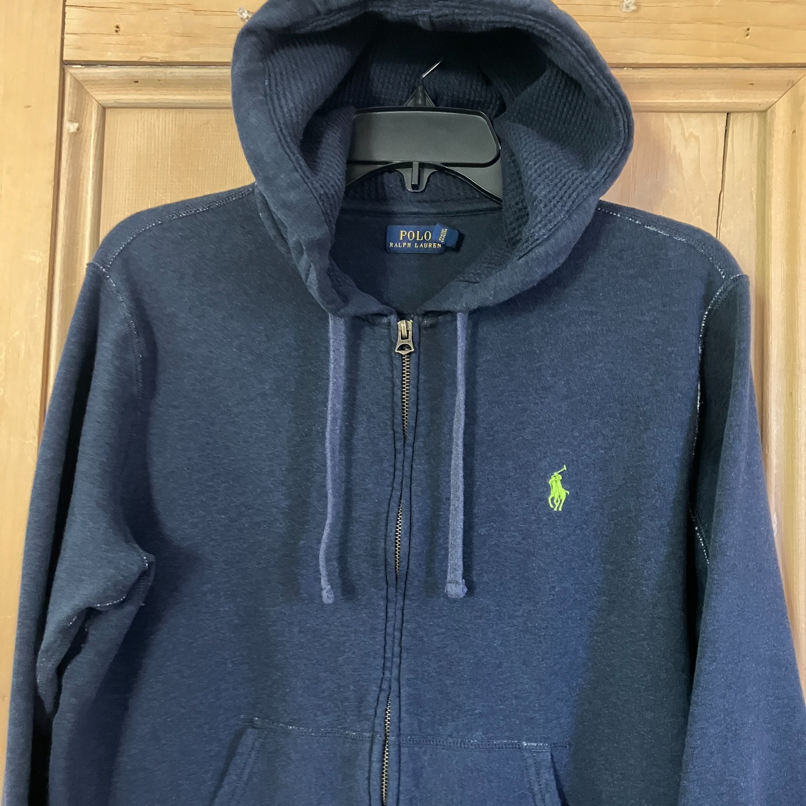 Polo Ralph Lauren donna termica full zip Little Pony felpa con cappuccio taglia XL blu AN EXC