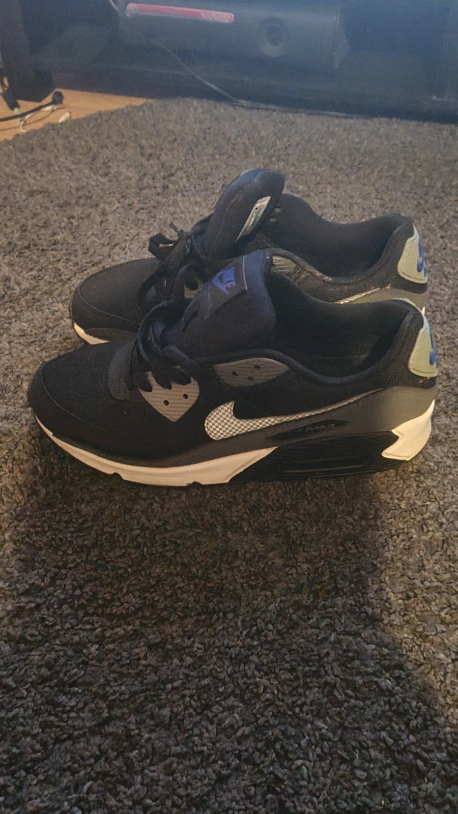 Nike Air Max anni 90 nere blu bianche taglia 8 5