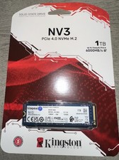 Kingston NV3 1TB M.2 2280 PCIe 4.0 NVMe Internal SSD Up to 6000MB/s SNV3S/1000G