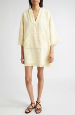 AUTH Zimmermann Coco Jacquard Terry Cloth Hooded Dress Size 2 AU/8 US