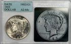 1923 Peace Silver Dollar - Accugrade Photo - BU - Old Vintage Holder 64c Luster+