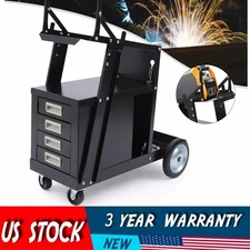 Welding Welder Cart MIG TIG ARC Plasma Cutter Tank Storage OR W/4 Drawer Cabinet