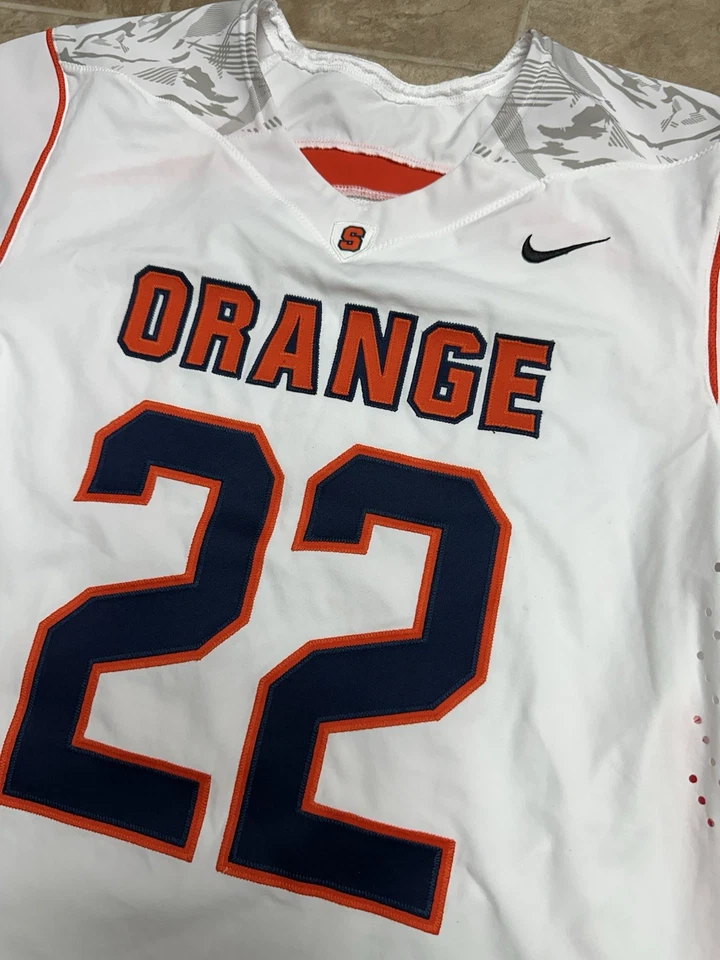 Мужская футболка Nike NCAA Syracuse оранжевая лакросс No22 размер L спортивная одежда б/у в отличном состоянии - Изображение 2 из 4