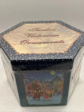 Set Of 12 Vintage Victorian Christmas Ornaments Brand New Sealed Box Set