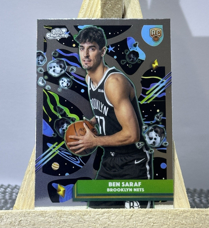 2025-26 Topps Chrome Cosmic Ben Saraf Rookie #82 Brooklyn Nets (A)