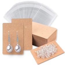 120 Pcs Earring Display Cards with 240 Earring Backs and 120 Packaging Bags