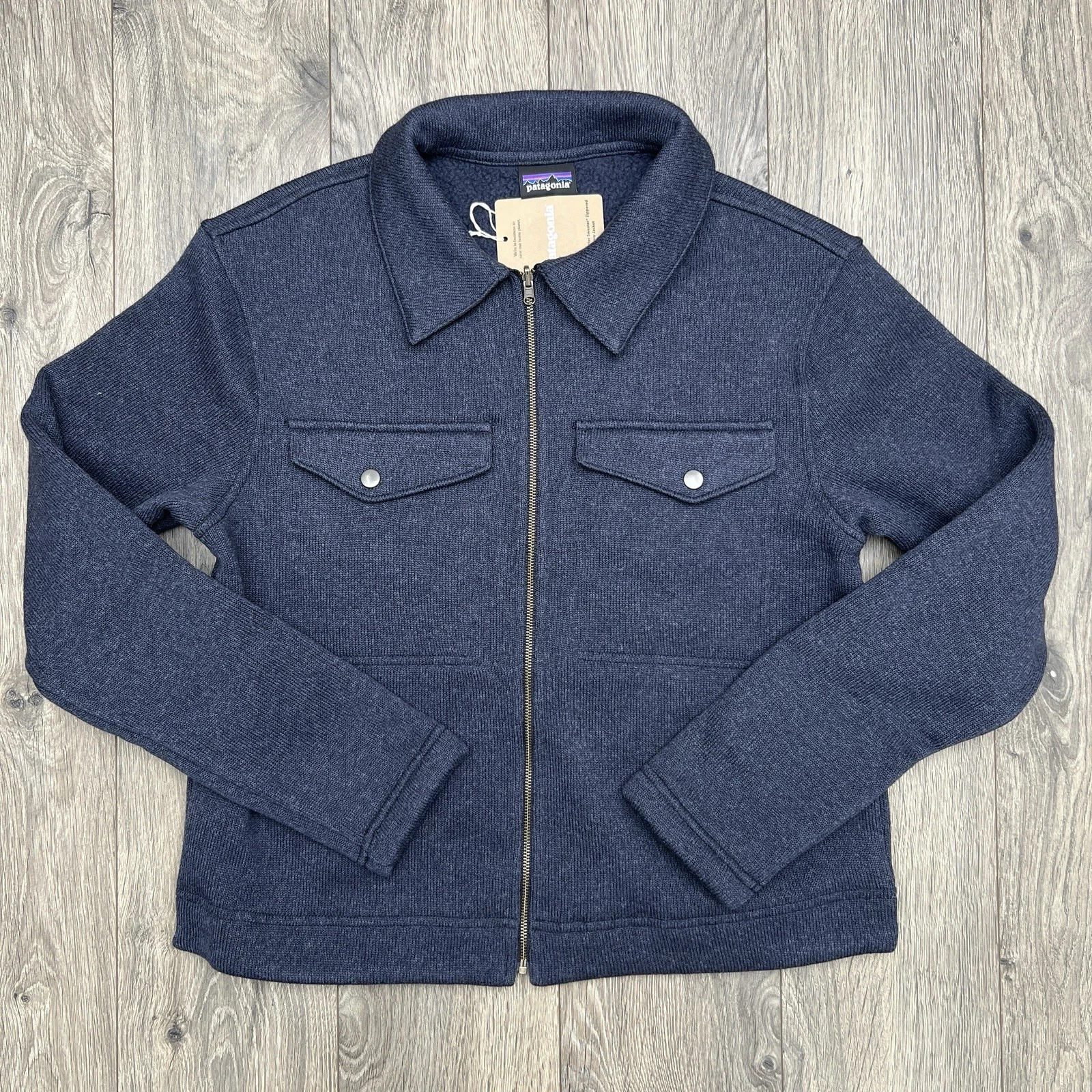 Patagonia Jacket Size Small Womens Pitch Blue Better Sweater Zippered Chore $159