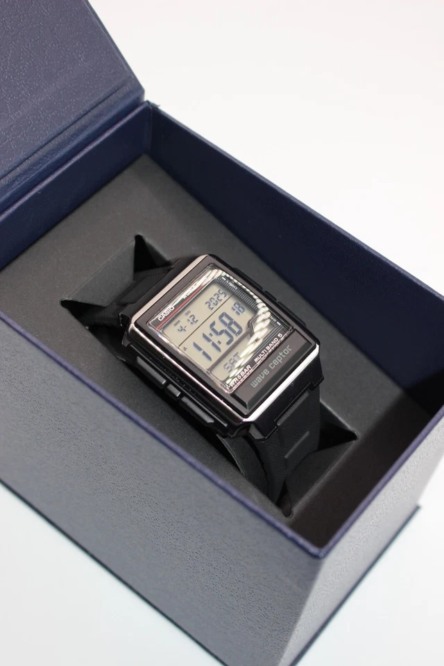 CASIO WAVE CEPTOR WV-59R-1AJF Men's Watch New in Box Mineral glass World Time - image 4 of 4