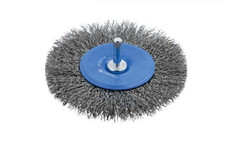 H&Ouml;GERT TECHNIK HT7D713 Rundb&uuml;rste mit Dorn, 100 mm Schaft, 0,3 mm Stahldraht